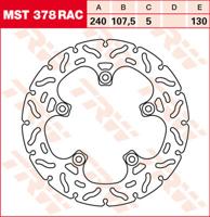 TRW Remschijf, remschijven voor de moto, MST378RAC