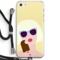 Ice cream: iPhone 5 / 5S / SE Transparant Hoesje met koord