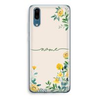 Gele bloemen: Huawei P20 Transparant Hoesje