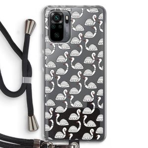 Zwanen: Xiaomi Redmi Note 10 Pro Transparant Hoesje met koord
