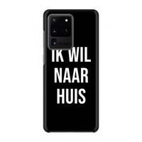 Ik wil naar huis - Zwart: Volledig geprint Samsung Galaxy S20 Ultra Hoesje