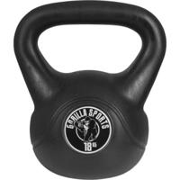 Kettlebell 18 kg zwart kunststof