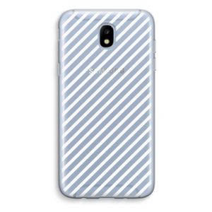 Strepen zwart-wit: Samsung Galaxy J5 (2017) Transparant Hoesje