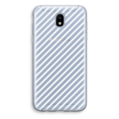Strepen zwart-wit: Samsung Galaxy J5 (2017) Transparant Hoesje