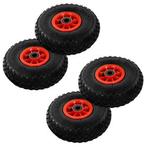 VidaXL Steekwagenwielen 4 st 3,00-4 (245x82) rubber
