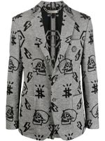 Philipp Plein blazer à imprimé graphique - Gris