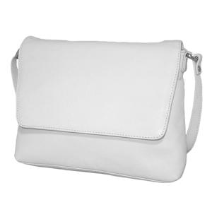 Leather Design Schoudertas met Overslag Wit