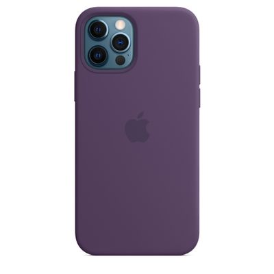 Apple iPhone 12 / 12 Pro Silicone Back Cover met MagSafe Amethist