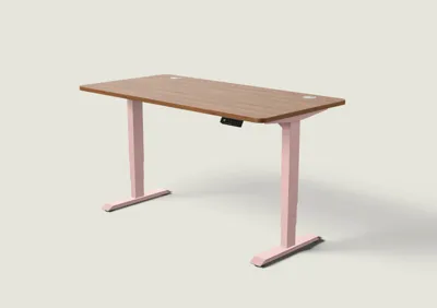 Desktronic HomePro bureau Zachtroze / Walnoot / 160x80 cm