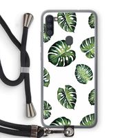 Tropische bladeren: Samsung Galaxy A11 Transparant Hoesje met koord