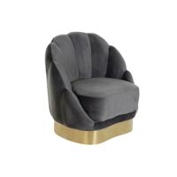 Armstoel DKD Home Decor 86 x 80 x 85 cm Grijs Metaal Wit Donker grijs