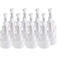 Bruiloft bellenblaas - taart met hartje - 16x stuks - 7,5 cm - Bellenblazen - Trouwerij/huwelijk