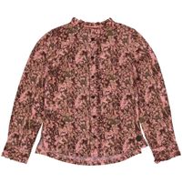 LEVV Meisjes blouse - Ami - AOP zalmroze stippen