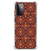 Samsung Galaxy A72 4G/5G Doorzichtige Silicone Hoesje Batik Brown