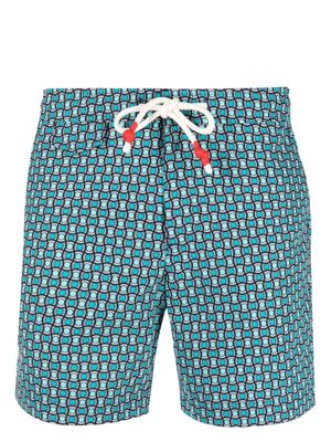 Orlebar Brown short de bain à imprimé géométrique - Bleu