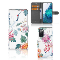 Samsung Galaxy S20 FE Telefoonhoesje met Pasjes Bird Flowers - thumbnail