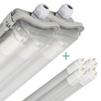2 PACK - LED's Light LED TL dubbel armatuur 60 cm - Compleet met 2 LED TL buizen 60 cm - 2160lm