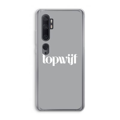 Topwijf Grijs Wit: Xiaomi Mi Note 10 Pro Transparant Hoesje
