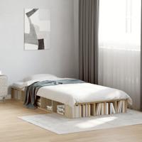 Bedframe bewerkt hout sonoma eikenkleurig 75x190 cm