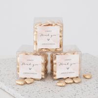 Bedankdoosje bruiloft New Beginnings vierkant - thumbnail