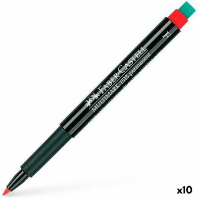 Permanente markeerstift Faber-Castell Multimark 1513 F Rood (10 Stuks)