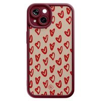 iPhone 13 siliconen case - Sweet hearts - thumbnail