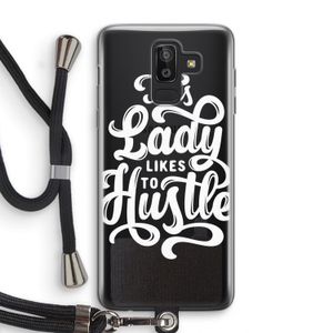 Hustle Lady: Samsung Galaxy J8 (2018) Transparant Hoesje met koord