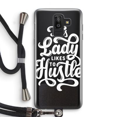 Hustle Lady: Samsung Galaxy J8 (2018) Transparant Hoesje met koord