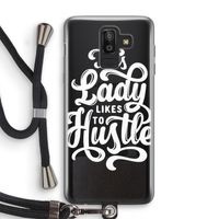 Hustle Lady: Samsung Galaxy J8 (2018) Transparant Hoesje met koord