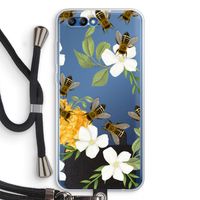 No flowers without bees: Honor 10 Transparant Hoesje met koord