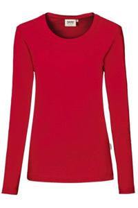 HAKRO Regular Fit Dames T-shirt rood, Effen