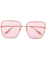 Alexander McQueen Eyewear lunettes de soleil à monture oversize - Or