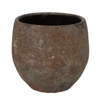 DK Design Bloempot Maya - rond - roestbruin - D18xH20 cm