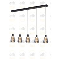 Hanglamp Gary smoke 5 lichts Hanglamp Gary smoke 5 lichts