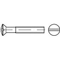 TOOLCRAFT TO-6862899 Bolverzonken schroeven M5 45 mm Sleuf DIN 964 Messing Verchroomd 200 stuk(s)