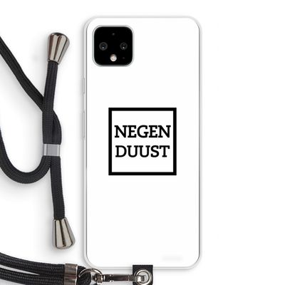 Negenduust vierkant: Pixel 4 XL Transparant Hoesje met koord