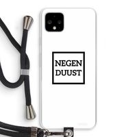Negenduust vierkant: Pixel 4 XL Transparant Hoesje met koord
