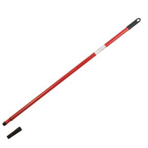 Universele telescoopsteel - ramenwassen - 200 cm - rood/zwart - kunststof coating - 2-delig - schroe