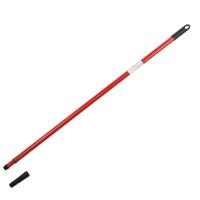 Universele telescoopsteel - ramenwassen - 200 cm - rood/zwart - kunststof coating - 2-delig - schroe