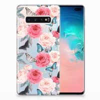 Samsung Galaxy S10 Plus TPU Case Butterfly Roses - thumbnail