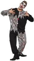 Boland Bloody clown kostuum unisex zwart/wit maat 54/56 (XL)