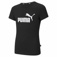 T-Shirt met Korte Mouwen voor kinderen Puma Ess Logo G Zwart - Maat: 9-10 Jaar
