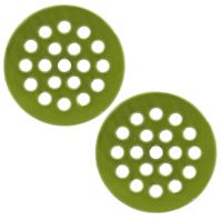 Bloemenschikker voor in vaas - 2x - bloemverdeler - Dia 10 cm - groen - vaas raster - dolomiet