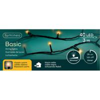 Kerstverlichting - 40 leds - klassiek warm wit -300 cm - zwart snoer -timer en dimmer - thumbnail