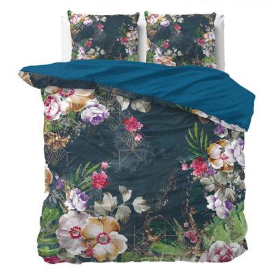Dekbedovertrek Yula - Eenpersoons (140x200 cm) - Meerkleurig Microvezel - Dessin: Bloemen - Manilla - Dekbed-Discounter.nl