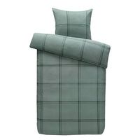 Dekbedovertrek Mirre flanel ruiten - groen - 140x200/220 cm