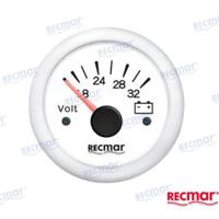 RECKY13305 - VOLTMETER 8/32V WIT