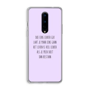Gek: OnePlus 8 Transparant Hoesje