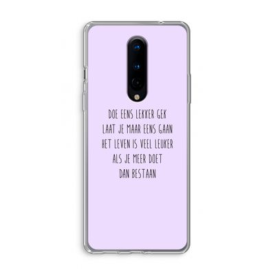Gek: OnePlus 8 Transparant Hoesje