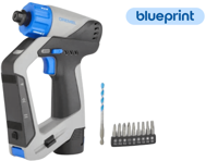 Dremel blueprint 12v borstelloze 3-in-1 schroef-boormachine dd12 | 12v 2,0ah accu + snellader + 9 schroefbits - f013dd12ja